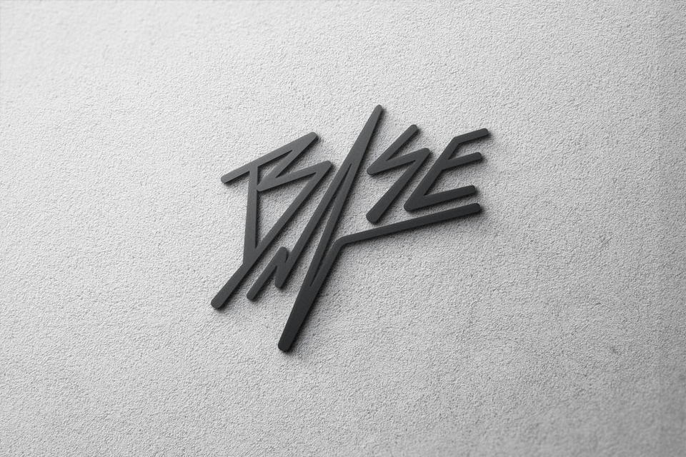 Base Music Agency logo design detail