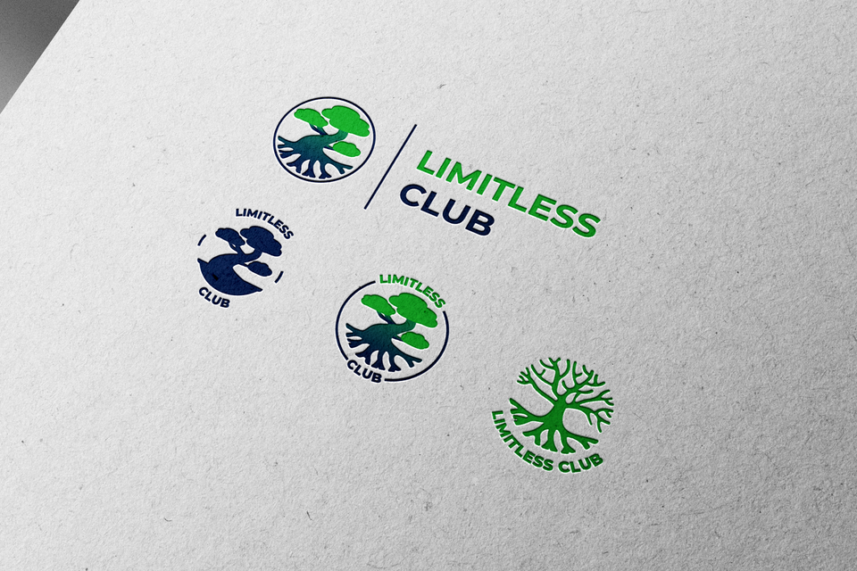 Limitless Club logo design detail